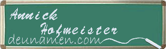 Annick Hofmeister Visitenkarte
